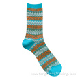 Nordic style cotton small diamond short crew socks